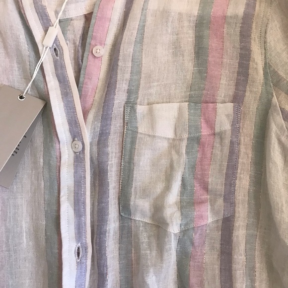 NWT Rails rainbow striped button down shirt xs - Picture 2 of 4